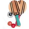 Frescobol 1946 Racchette da spiaggia Premium | Frescobol brasiliano | Set Racchetta Duo Color Tropical Green&Red Pastel