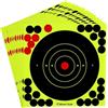 ADCSHOP 25 bersagli adesivi reattivi per tiro - effetto splatter in giallo fluo, diametro 20,3 cm 8 Inches - alta visibilità per allenamento di precisione con aria compressa e Airsoft