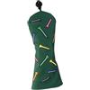 MUXZSIZ Copritesta da Golf in Pelle PU Protettiva, Carino copritesta da Golf, Protezione alla Moda, Impermeabile, Fodera in Peluche, Riduce l'usura, UT Verde