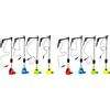 Vjsujehgy 8PZ Swinger da Pesca Set di Indicatori di Allarme di Pesca nel con Cerniera Accessori per La Pesca alla Carpa Swinger Illuminati Un LED