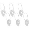 Healvian 6 Pezzi Clip per Disco Rotante Bianco in Plastica e Metallo con Morsetto Rimovibile e Attacco Cavo per Campeggio e attività Outdoor su Zaini e Cinture