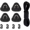 Wcybym Kit di patch per tavola da paddle | 4 pezzi in acciaio resistente, kit di riparazione in PVC anello di fissaggio | per canoa tavola da surf all'aperto viaggi marini riparazione