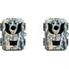 Vjsujehgy 2X Mini Telecamera da Caccia 16MP 1080P HD Telecamere per Visione Notturna Un Infrarossi per Sorveglianza di Sicurezza degli Animali Selvatici All'Aperto