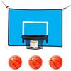 Generico Canestro Da Basket Per Trampolino - PVC ABS 27,17x18,9 Pollici | Set Di Giocattoli Per Montaggio Su Custodia Con Pompa A | Resistenti Alle Intemperie Attrezzature Sportive Per Allename
