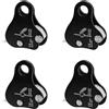 Vjsujehgy 4X Rope Ascender, Rock Climbing Tree Arborist Rope Grab Grip Autobloccante per Arrampicata e Salvataggio All'Aperto 8-13MM, Nero