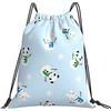 Generic Leggero Borsa Sportiva da Palestra Snow Bunny & Snow Panda Sacca Sportiva Personalizzato Zaino Palestras per Adulto All'Aperto Nuoto 36X42Cm