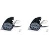 Vjsujehgy 2X 36V 48V Lampada per Scooter con Luce EBike Bicicletta Elettrica 4 LED Anteriore Faretto Ultra Luminoso con Clacson