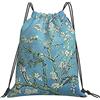 Generic Poliestere Borsa Sportiva da Palestra Vincent Starry Night Paintings Art Sacca Sportiva Palestra Personalizzato Zaino Scuola per Donna Spiaggia Adulto 36X42Cm