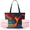 EdWal Borsa da palestra da donna con stampa fenice arancione rossa borsa da palestra borsa da yoga borsa tote con cerniera borsa sportiva borsone borsa shopping bag borsa da viaggio