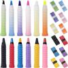 YinnFeen 12 Pezzi Fasce per Racchette da Tennis, 110 cm Nastro Racchetta Tennis Multicolore, Fascia da Badminton Grip Racchetta Anti Scivolo per Pickleball Tennis Padel Squash