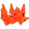 UKCOCO Coni da Campo di Allenamento per Calcio in PE Arancione 10 Unitá Numeri ad Alta visibilità, Struttura Stabile per Festa Calcio Decor e Allenamento Basket