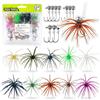 Amur Leopard Kit di Accessori da Pesca Esche Morbide Simulazione Sea Urchin Bait Ami con Testa Piombata Piombini per Acqua Folce e Acqua Salata, 41 Pezzi