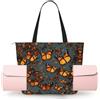 EdWal Heaps of Orange Monarch Butterflies Print - Borsa da palestra da donna, per tappetino da yoga, borsa tote con cerniera, borsa sportiva, borsone per la spesa, borsa da viaggio