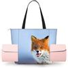 EdWal Borsa da palestra da donna con stampa volpe borsa da yoga borsa tote con cerniera borsa sportiva borsone borsa shopping bag borsa da viaggio