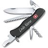 Victorinox Coltello da Tasca Forester con Richiesta Stampa Auf der Conchiglia I Regalo per Uomini Donne I per Compleanno I Svizzero Personalizzato con 12 Funzioni 0.8363 - Nero, 111 x 31 x 18.5 mm