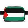 EdWal Marsupio quadrato con stampa della bandiera della Palestina, per uomo e donna, regolabile, borsa a tracolla impermeabile