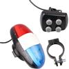 Vjsujehgy Campanello per Bicicletta - Sicurezza Potenziata con Luci LED e Suoni di Sirena Multipli per Tutte Le Biciclette