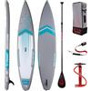 JBZ JBAY.ZONE JBAY.ZONE Comet TJ, Tavola Stand Up Paddle Gonfiabile Touring, Doppio Strato di PVC Fusion, Pompa a Doppia Azione, Pagaia Regolabile e Borsa Incluse, Fino a 160kg, 380x76x15 cm, Rail Termosaldato RRT
