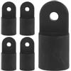 Toddmomy Tappo Terminale Occhiello per Barca in Nylon Nero 7/8 Pollici, Resistente e Facile da Installare, Set da 5 Pezzi per Accessori Canopy Yacht e Imbarcazioni da Pesca