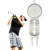 Genérico Strumento per marcatori per palline Divot | Strumento di riparazione per marcatori di palline in lega di zinco | Forniture da golf portatili antiscivolo per la pulizia di scanalature, mazze da golf