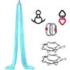Generic Amaca aerea da yoga, amaca ad aria per yoga e danza acrobatica, kit altalena per yoga aereo, con materiale di seta resistente, per allenamento a casa e lezioni di yoga