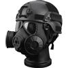 ZJIEYU Set Completo di Maschera Antigas per Softair, Maschera da Gioco Tattica con Teschio e Elmetto MICH, con Cinturino Regolabile, per Eventi All'aperto di Softair e Paintball