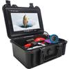 Xiuganpo Ecoscandaglio Portatile, Schermo a Colori IPS da 7 Pollici 1024x600 Fotocamera 1000TVL 24 Luci LED Regolabili Batteria da 10000 MAh Fotocamera per Pesca Sul Ghiaccio, per Pesca Subacquea