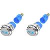 Vjsujehgy 2X Interruttore per Clacson da 16 Mm, Pulsante per Clacson Marino, Pulsante per Clacson Ad Aria Compressa in Metallo Impermeabile da 12 V per Auto, Treno, Barca