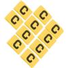 ZAICOLER Fascia da Braccio C Word 10 Pezzi Fascia da Braccio Elastica per Partite di Calcio Adulti Bambini Nylon Colore Brillante 33 Cm (YELLOW)