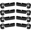 SOESFOUFU 8 Pezzi Clip per Lampada da Testa in Plastico Nero per Casco da Lavoro, Compatte e Resistenti, per Cantiere Notturno, Fissaggio Sicuro per Elmetto