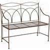 Loberon Jablines Panchina - Ferro con Finitura Anticata - dalla Forma Artistica, Marrone