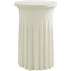 FANSU Tovaglie da Cocktail Rotonda, Tovaglia Tavolo Cocktail Tovaglia Spandex Copritavolo da Cocktail Tovaglia Bistrot Tovaglie Gonna Matrimonio per Feste Bar Nozze (60x110cm,Bianco Crema)