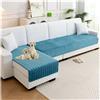 MSNCS Copridivano 2 3 4 Posti con Penisola a Sinistra/Destra Fodera per Divano Angolare Copertura Divano AntiGraffio Gatto Universale Antiscivolo Chaise Longue Cover Lavabile(Lago Blu,110x210cm)