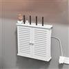 BAYTEWJX WiFi Router Mensola Montaggio a Parete Nascondere Cavi Scatola con Anta e Ripiano Grande Capacità per Soggiorni Casa e Ufficio.(33x9x31cm)