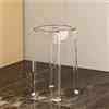 Newdvmmss Sgabello Trasparente Sgabelli Alti Impilabili, Antiscivolo Sgabello Alto 46cm, Sgabello da Bar in Acrilico per Cafe, Riunioni di Famiglia, Soggiorno (Color : Clear)