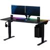 Secretlab MAGNUS Pro con Tappetino da Scrivania MAGPAD Black | Scrivania Ergonomica Regolabile con Gestione Cavi Magnetica | Colonna di Alimentazione Integrata | Vassoio Passacavi Integrato