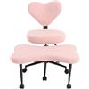 Zalydala Sedia da meditazione, con gambe incrociate, in lana d'agnello e schiuma, girevole a 360°, altezza regolabile, portata 150 kg, per yoga, ufficio, soggiorno (rosa)