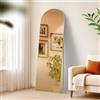 CLP Grande Specchio Moline, Specchio da appoggio e Specchio da Parete in Uno, Cornice in Metallo a Specchio a Figura Intera, Colore:Oro Brillare, Dimensione:160x50 cm
