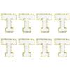 QUARKZMAN Toppe Lettere in Chenille 2.2 Autoadesive Alfabeto T Adesivo Ricamo Applicazione per Riparare Vestiti Jeans Scarpe Cappello DIY(Bianco, Confezione da 8)