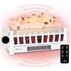 Klarstein Camino Elettrico, Caminetto Elettrico 1800 W, Camino Finto a Riscaldamento a Basso Consumo, Fuoco Finto LED, Spazio per Legna, Termocamino con Telecomando, Termostato e Timer