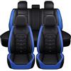 Generico 11 PZ 5 Posti Coprisedili Per Auto Per Hyundai Cuoio Set Completo Per Sedili Anteriori Posteriori Universal Truck SUV Coprisedile Traspirante(H)