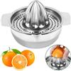 BellaGesundheit Spremiagrumi in acciaio inox, lavabile in lavastoviglie, per limoni, lime, arance e pompelmo, con contenitore da 400 ml, spremiagrumi di qualità professionale, spremiagrumi manuale