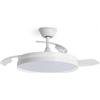 LEDKIA LIGHTING Ventilatore da Soffitto Kaios Bianco con Luce LED CCT 2560 lm, Motore DC 30W Silenzioso ed Efficiente, Pale Retrattili, 6 Velocità, 106 cm, Telecomando