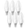 Flaspar E14 Lampadine LED Candela, 9W Equivalenti a 80W, 3000K Bianco Calda, 800lm, C37 Lampadine a Candela, CRI80, Non Dimmerabile, 6 pezzi
