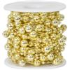 Dokeno Hirlanda di Perle, Filo di Perle per Ghirlanda, Acrilico Perla Ghirlanda, Collana di Perle Decorative, Catena di Perle Artificiali per Casa, Matrimoni, Feste, Porte, Finestre 10M (Oro)