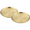 Anawakia Set di 2 piatti rotondi in acciaio inox