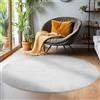 Carpettex Moderno tappeto a pelo corto morbido, unicolore, con retro lavabile, Colore: Color Argento, Taglia: 160 cm Rotondo