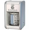 Ariete Macchina Caffè Americano Vintage 1342, Caraffa in Vetro Temperato, Fino a 12 Tazze, Timer Programmazione 24 Ore, Autospegnimento, Antigoccia, Piastra Riscaldata, Capacità 1.5 L, 2000W, Celeste