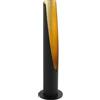 Eglo lampada da tavolo Barbotto, lampada da tavolo con uno punto | luce, lampada a torcia di acciaio, nero, oro, attacco GU10, interruttore incl