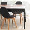 Soleil d'ocre, Trasparente Tovaglia rettangolare trasparente, PVC, 100 microns, 140x240 cm